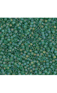 Miyuki delica beads 10/0 - Matted light green ab DBM-858